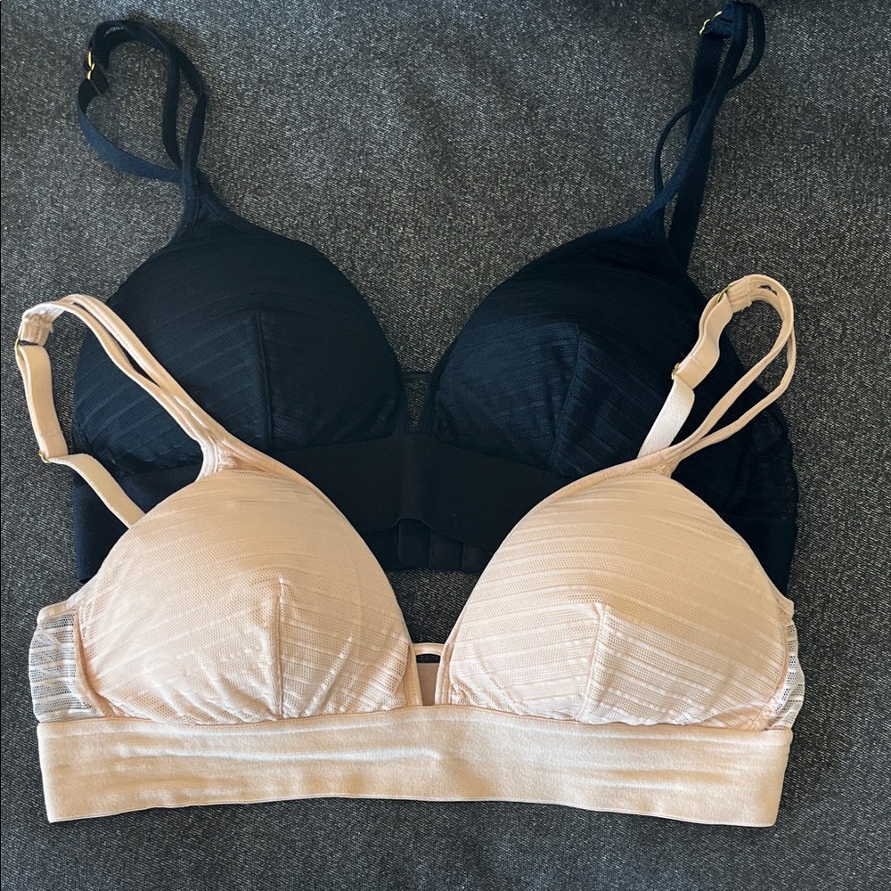 Lively Black and Cream Bra Duo